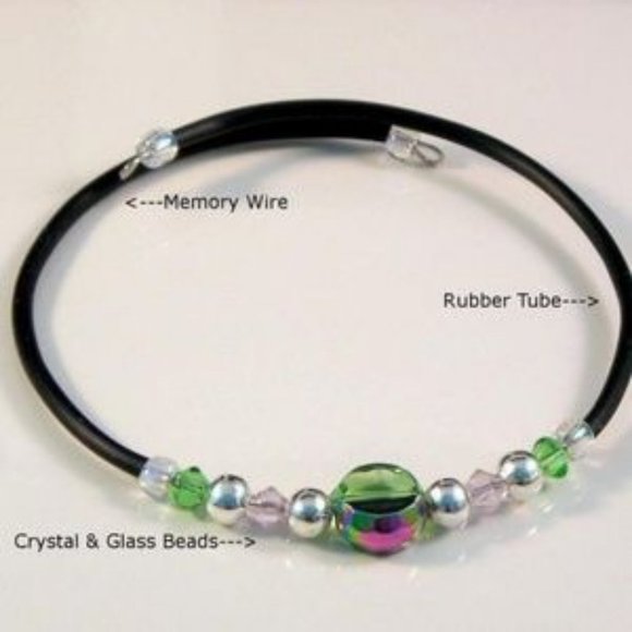 ❤️ NEW Bracelet Green & Pink Iridescent Beads - Picture 2 of 3